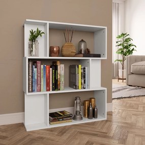 Libreria/Divisorio Bianco 80x24x96 cm in Legno Multistrato