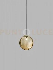 Puppet sospensione g ambra trasparente nero opaco 1 luce attacco g9