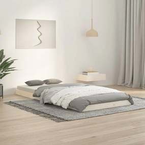 Giroletto Senza Materasso Bianco 90x200 Cm Legno Massello Pino /
