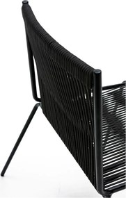 Sedie da pranzo in set nere in metallo impilabili 2 pz Emily – Marckeric