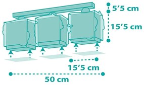 Dalber 63443 - Plafoniera per bambini MERMAIDS 3xE27/60W/230V