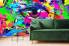 Carta da parati – Occhio umano in stile pop-art