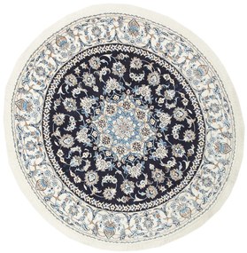 Nain Tappeto persiano 200x200 Blu (Iran) Annodato A Mano