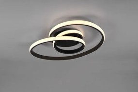 Plafoniera sansa led infinito con regolazione intensità nera r62751132