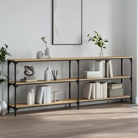 Tavolo Consolle Rovere Sonoma 200x29x75 Cm İn Legno Multistrato /