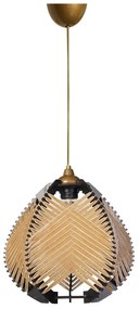 Lampadario nero/beige con paralume in tessuto ø 25 cm – Opviq lights