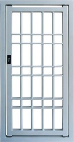 Inferriata pieghevole 80 x 150 cm grigio