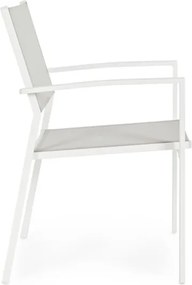 Sedie Da Esterno In Alluminio Bianche Con Braccioli Hilde Bizzotto - 4 pezzi