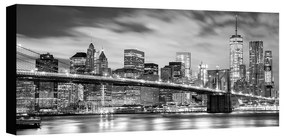 Stampa su tela Skyline New York grigio, multicolore 140 x 70 cm