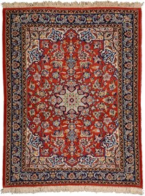 Isfahan Tappeto persiano 90x70 Rosso (Iran) Annodato A Mano