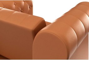 Poltrona chesterfield in similpelle marrone cognac Felix - Støraa