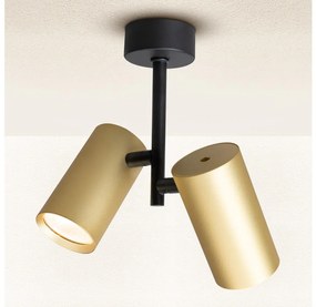 Brilagi - Faretto SELE VERTICAL 2xGU10/30W/230V nero/oro