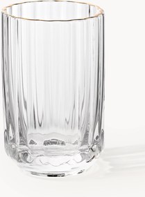 Set di 4 bicchierini da shot in vetro soffiato con bordo dorato Aleo