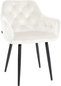 Sedia Da Pranzo İn Velluto Stanley Con Design Moderno / Creme