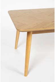 Tavolino da salotto di colore naturale con piano effetto rovere 60x120 cm Fabio – White Label