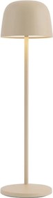 Lampada da tavolo beige con LED ricaricabile con stazione di ricarica IP65 - Raika