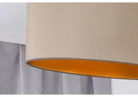 Duolla - Lampadario a sospensione con filo OVAL VEGAN 1xE27/15W/230V beige