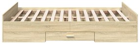 Giroletto cassetti rovere sonoma 120x190 cm legno multistrato