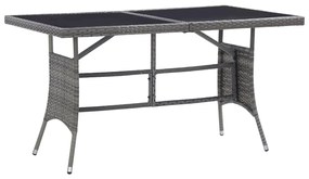 Set Mobili da Pranzo Giardino 5 pz Polyrattan Antracite Grigio