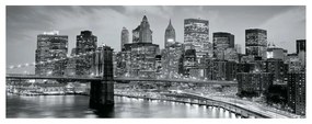 Stampa su tela Ny B&W Skyline, multicolore 60 x 160 cm