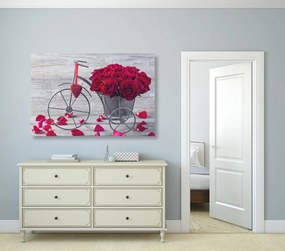 Stampa su tela – Bicicletta piena di rose