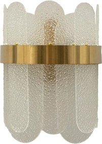 Lampada da parete dorata in vetro Gris – Mauro Ferretti