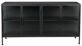 Vetrina in metallo nero 150x80 cm Boli - Dutchbone