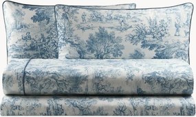 Set di biancheria da letto in percalle di cotone Toile De Jouy