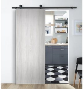 Porta scorrevole reversibile Marben in mdf bianco, L 93 x H 212 cm, con binario Industrial