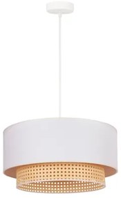 Duolla - Lampadario su filo BOHO 1xE27/15W/230V d. 45 cm cremoso/rattan