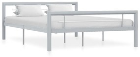 Giroletto Grigio E Bianco İn Metallo 160x200 Cm /