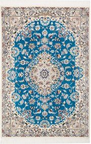 Nain Tappeto 120x80 Verde (Iran) Annodato A Mano