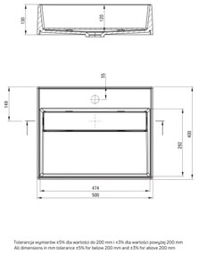 Deante CQR_NU5M - Lavabo da appoggio CORREO 40x50 cm granito/nero