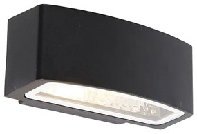 Lampada da parete esterna moderna nera IP44 - Latina
