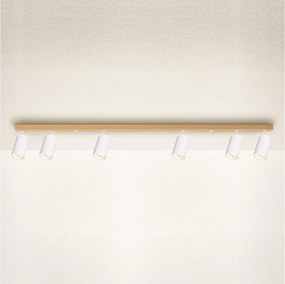 Brilagi - Faretto da soffitto SELE 6xGU10/30W/230V bianco/decor rovere