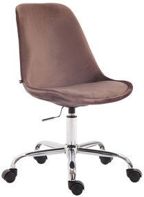 Sedia Ufficio Toulouse Samt İn Velluto Con Metallo Cromato / Braun
