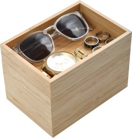 Organizer da bagno di colore naturale in bambù per cosmetici Isalys – MSV