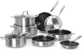 Batteria pentole 3 strati 11 pezzi Tri - Ply