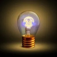 Lampadina risata LED decorativa e ricaricabile