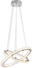 Lampadario LED neoclassico Shoshone grigio Ø52cm, luce calda 5730 lumen, INSPIRE