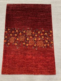 Loribaft Tappeto 80 x 120 Rosso (Iran) Annodato A Mano