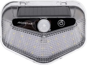 Aigostar -LED Lampada solare con sensore LED/3,7V 6500K 500 mAh IP65 nera
