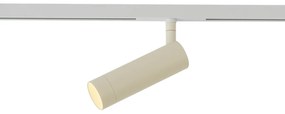 Faretto moderno beige e bianco per sistema a binario monofase GU10 35mm - Slimline Uzzy