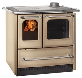 Cucina A Legna 7,5 kW Con Forno Sovrana Easy 2.0 La Nordica 4 Stelle Cappuccino