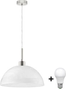 Lampadario LED con cavo 1xE27/60W/230V bianco/trasparente