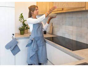 Guanto da cucina in cotone blu - Tiseco Home Studio