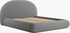 Letto imbottito in bouclé fatto a mano con contenitore Koji