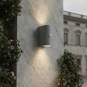 Applique Stondata 2xGU10 con Sensore di Movimento IP65 - Grigia