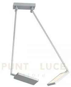 Plafoniera led book grigia 36w 3640lm 3000k 15-200x85cm orientabile