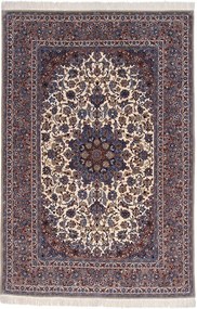 Isfahan Tappeto 160x230 Blu (Iran) Annodato A Mano